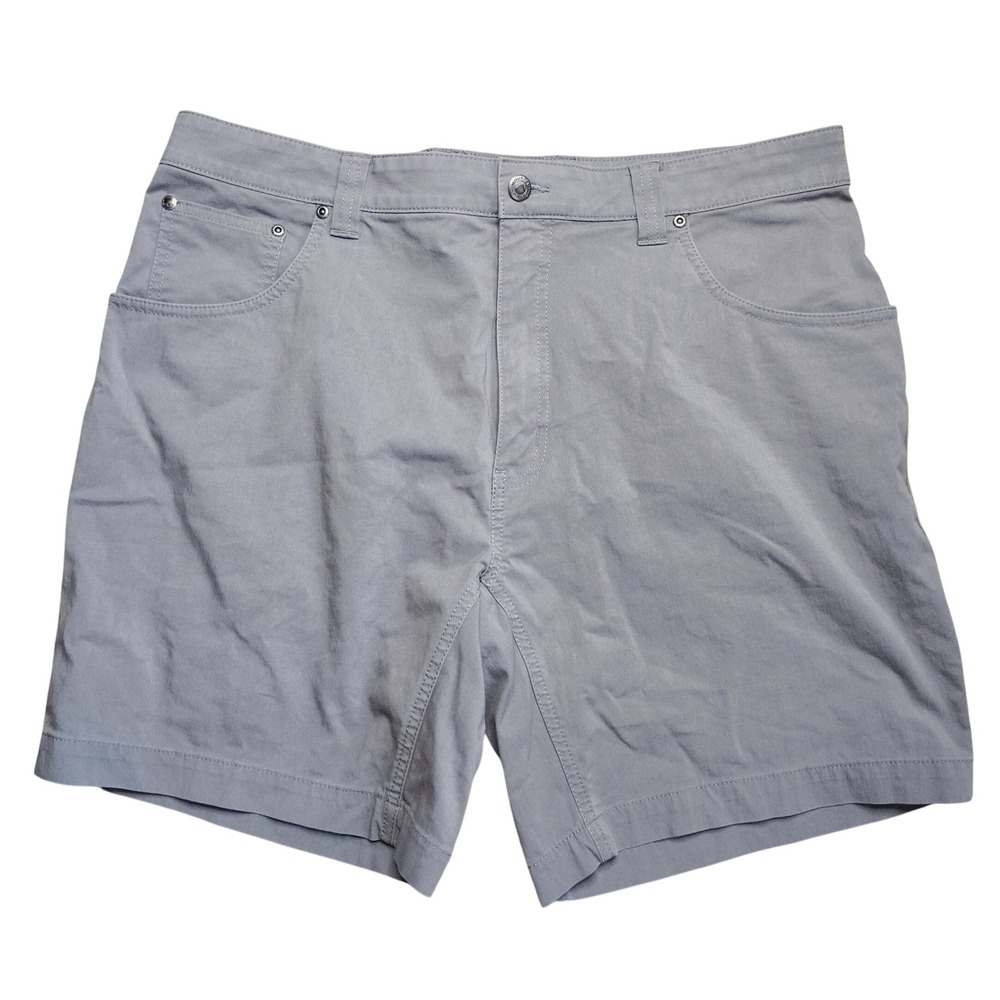 Mountain Khakis Larimer Shorts Mens 36x8 Grey Hiking Classic Fit Stretch Outdoor